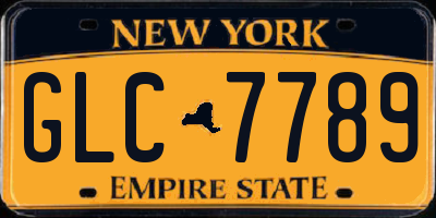 NY license plate GLC7789