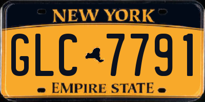 NY license plate GLC7791