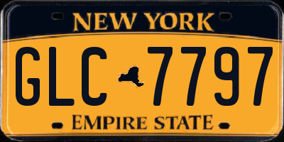 NY license plate GLC7797