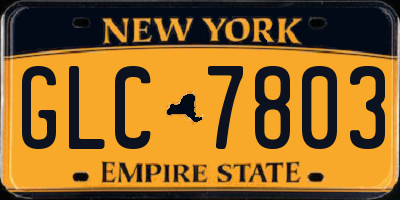 NY license plate GLC7803