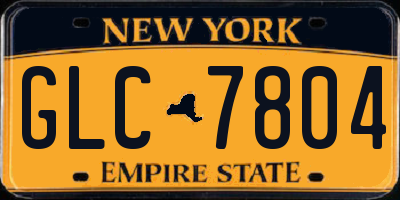 NY license plate GLC7804