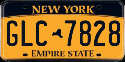 NY license plate GLC7828