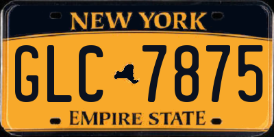 NY license plate GLC7875