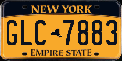 NY license plate GLC7883