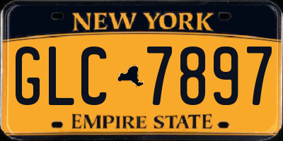 NY license plate GLC7897
