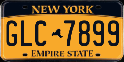 NY license plate GLC7899