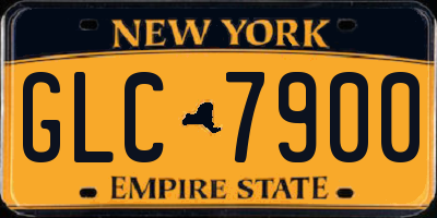 NY license plate GLC7900