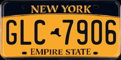 NY license plate GLC7906