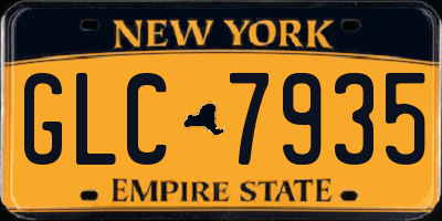 NY license plate GLC7935