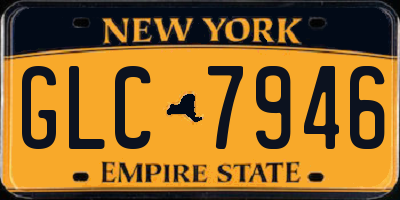 NY license plate GLC7946