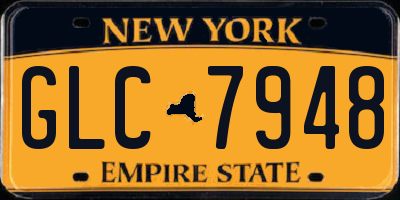 NY license plate GLC7948