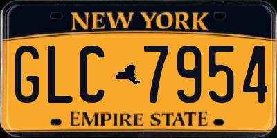 NY license plate GLC7954