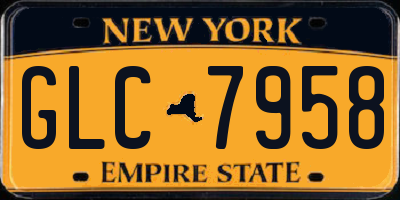 NY license plate GLC7958