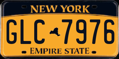 NY license plate GLC7976