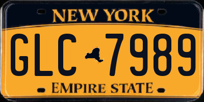 NY license plate GLC7989