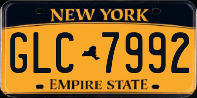NY license plate GLC7992