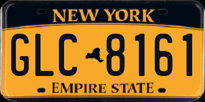 NY license plate GLC8161