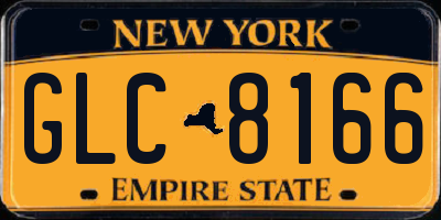 NY license plate GLC8166