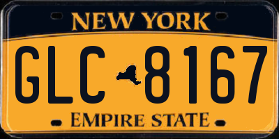 NY license plate GLC8167