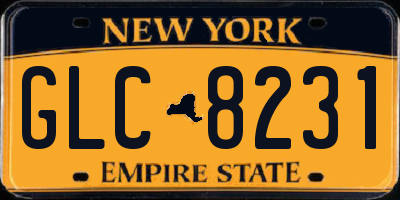NY license plate GLC8231
