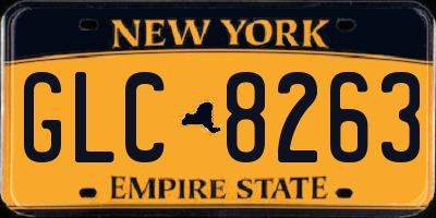 NY license plate GLC8263