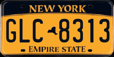 NY license plate GLC8313
