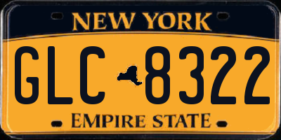 NY license plate GLC8322