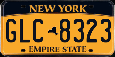 NY license plate GLC8323