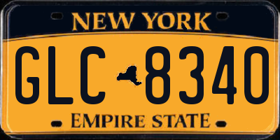 NY license plate GLC8340
