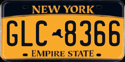 NY license plate GLC8366
