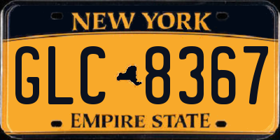 NY license plate GLC8367