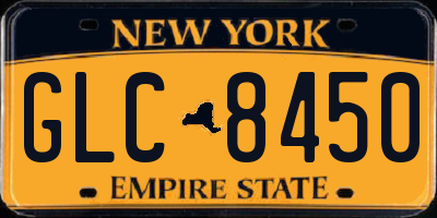 NY license plate GLC8450