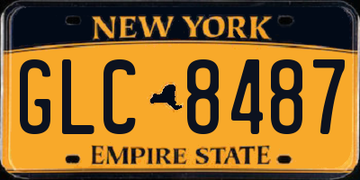 NY license plate GLC8487
