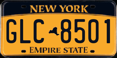 NY license plate GLC8501