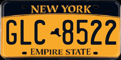 NY license plate GLC8522