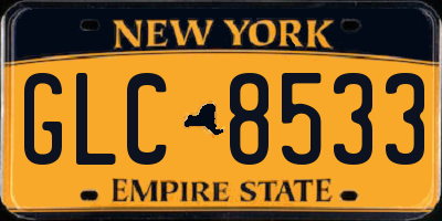 NY license plate GLC8533