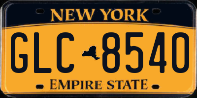 NY license plate GLC8540