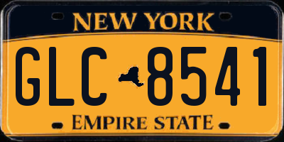 NY license plate GLC8541