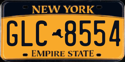 NY license plate GLC8554