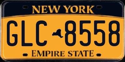 NY license plate GLC8558