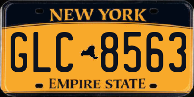 NY license plate GLC8563
