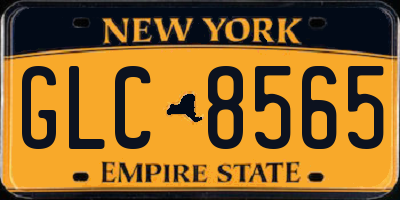 NY license plate GLC8565