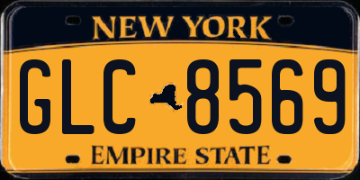 NY license plate GLC8569