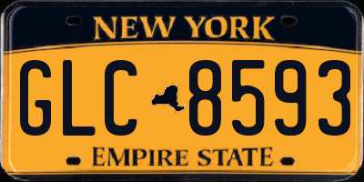 NY license plate GLC8593