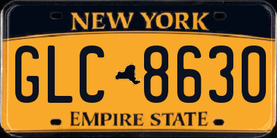 NY license plate GLC8630