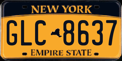 NY license plate GLC8637