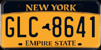 NY license plate GLC8641