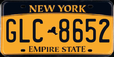 NY license plate GLC8652