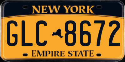 NY license plate GLC8672