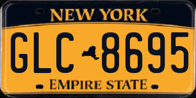 NY license plate GLC8695